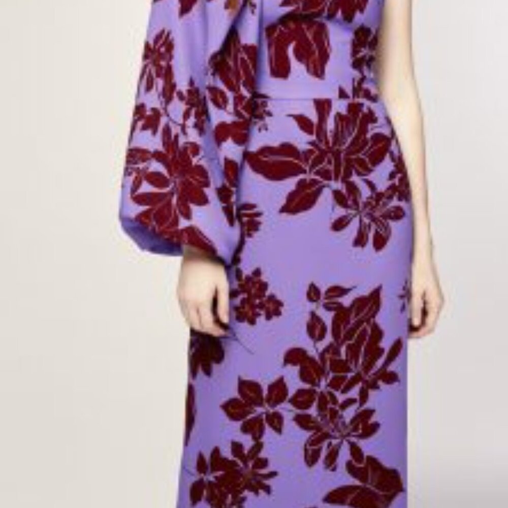 Isabel Sanchis Asymmetric Column Midi Dress